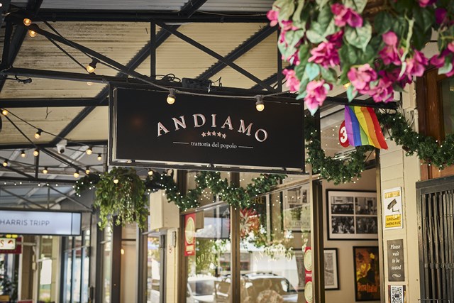 Andiamo Trattoria Summer Hill exterior - best Italian restaurant Inner West Sydney